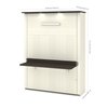 Bestar Lumina 66W Queen Murphy Bed with Desk, White Chocolate 85184-31